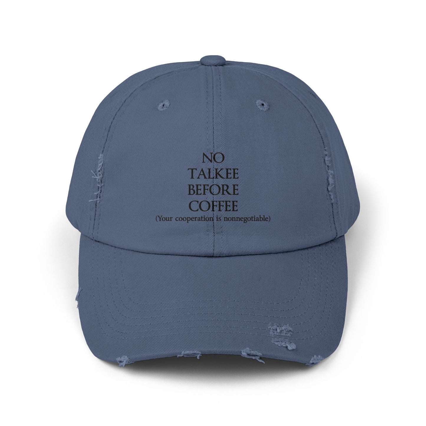 "No Talkee" Distressed Cap —  Funny Truth Hat