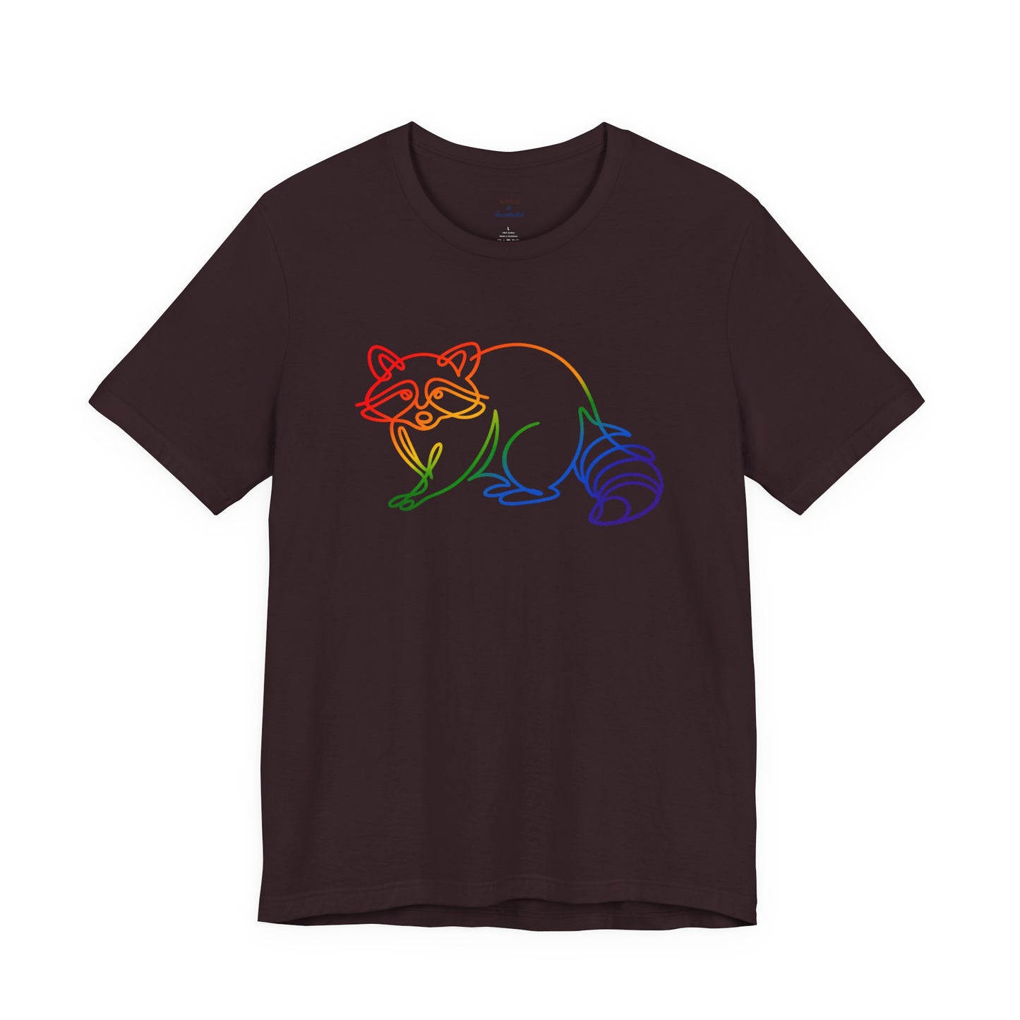 Raccoon Tee — Minimal Line Raccoon Scenic Graphic T-Shirt
