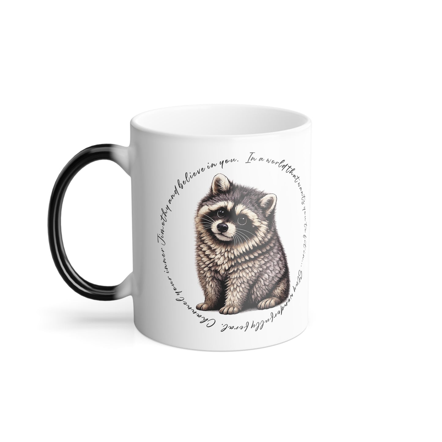 Jimothy The Raccoon Color-Changing Mug  11 oz