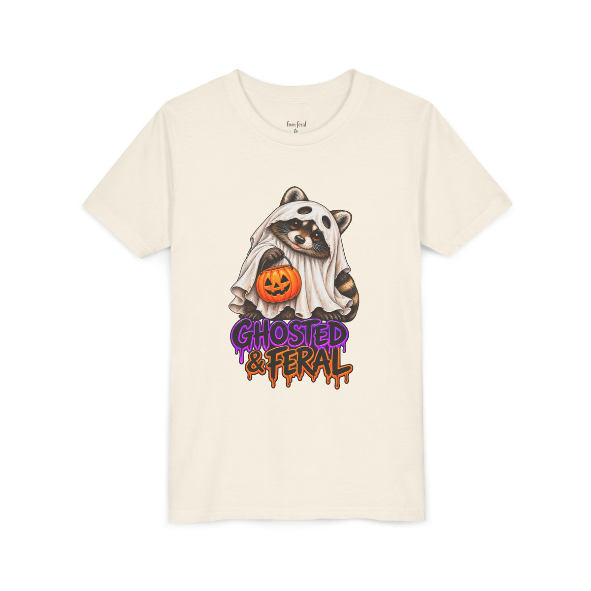 Ghosted Youth Tee — Raccoon Kids Tshirt