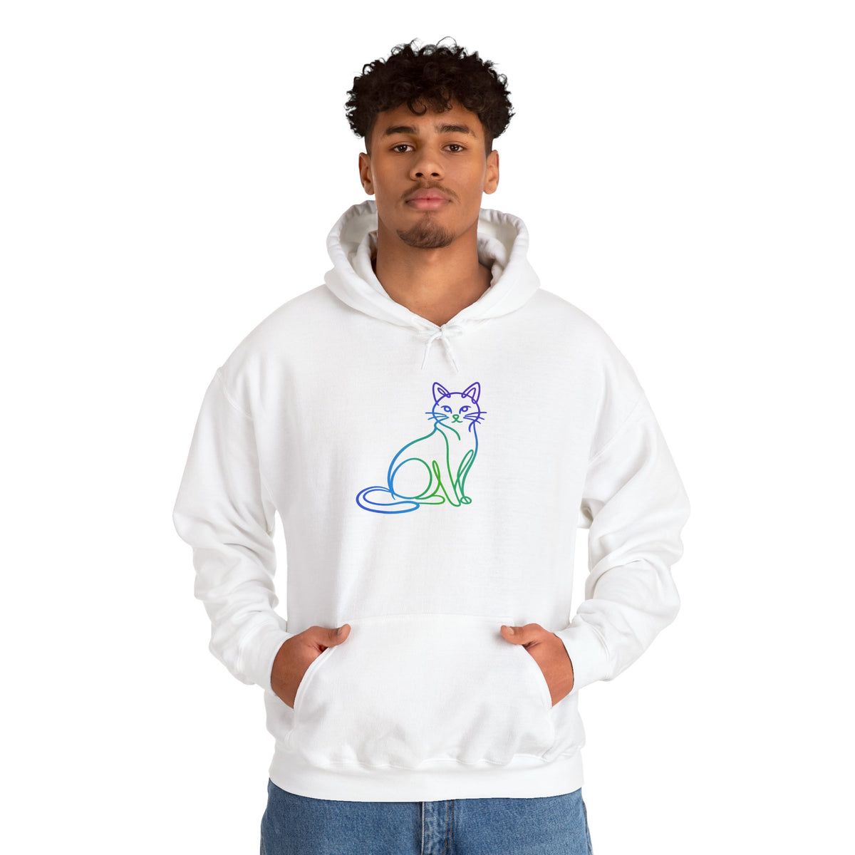 Northern Lights Cat Hooded Sweatshirt