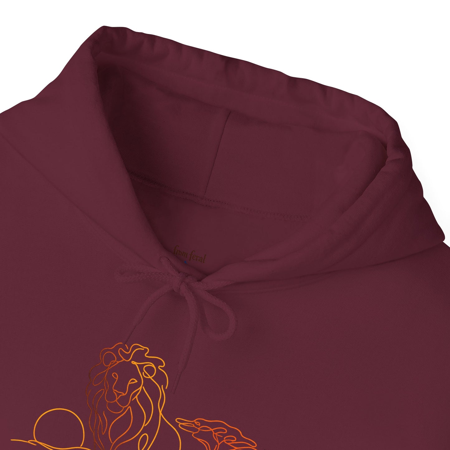 Lion Line Art Hoodie — Minimal Safari Sweatshirt