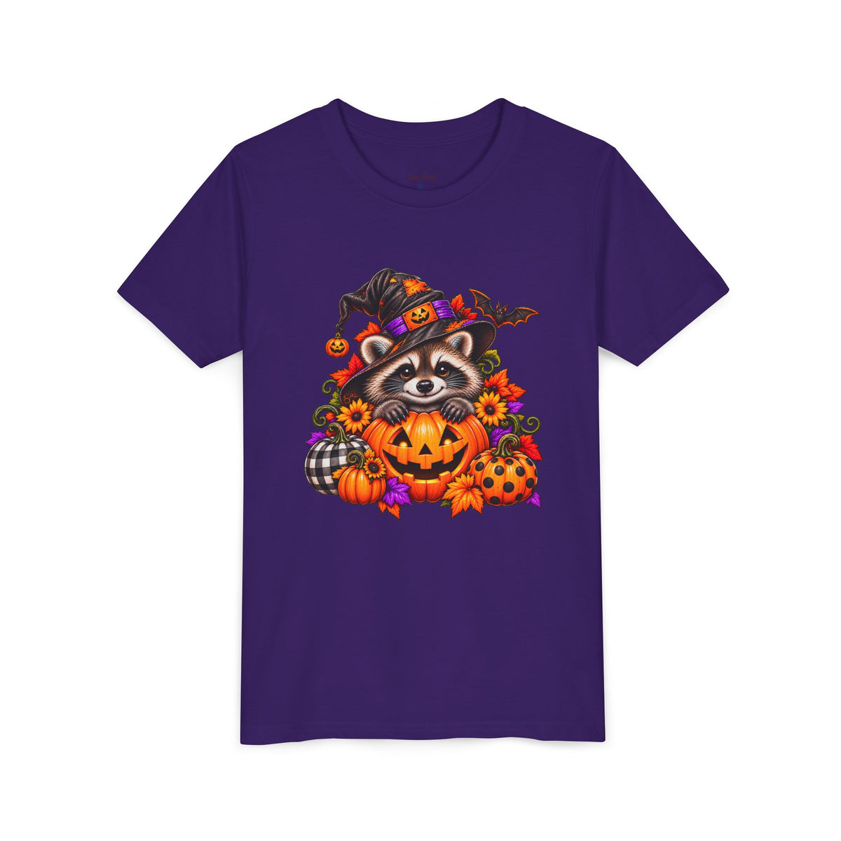 Halloween Youth Tee — Raccoon Kids Tshirt