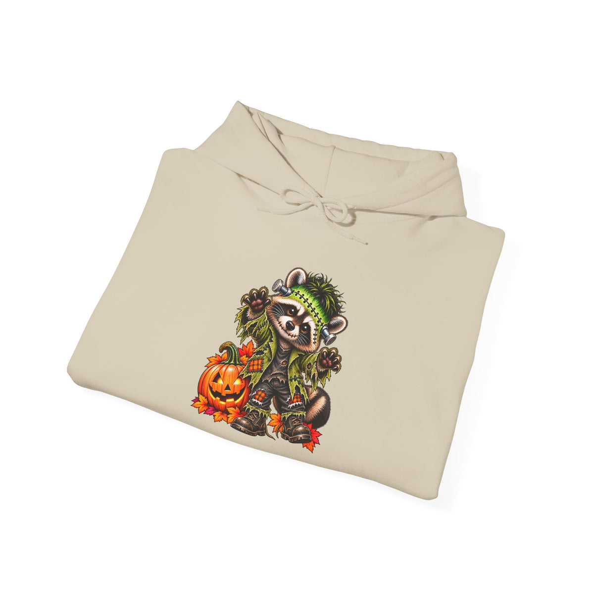 Frankenstein Raccoon Halloween Hooded Sweatshirt