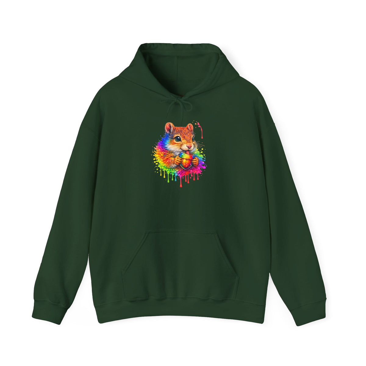 Watercolor Squirrel Hooded Sweatshirt