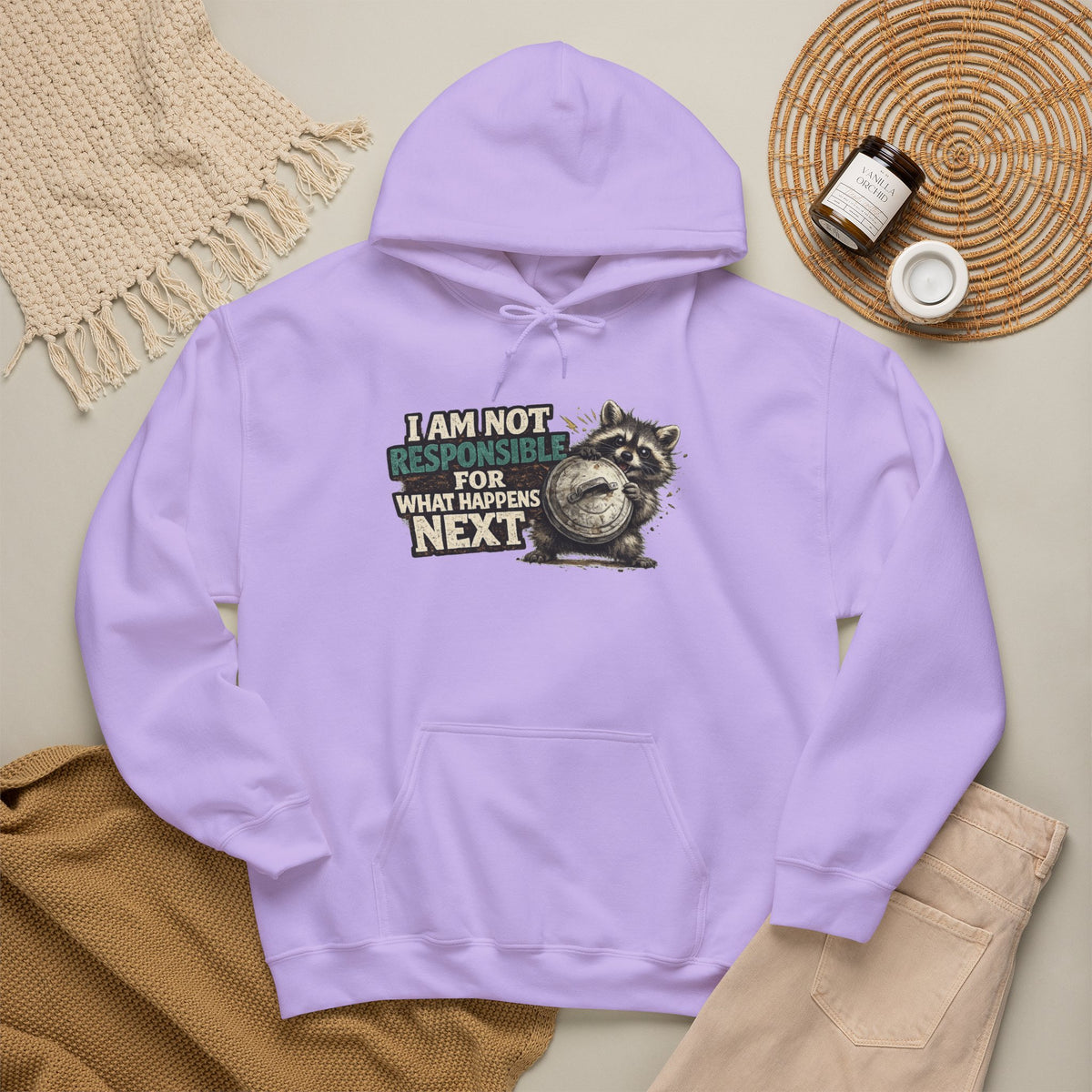 Not Responsible Raccoon Hooded Sweatshirt