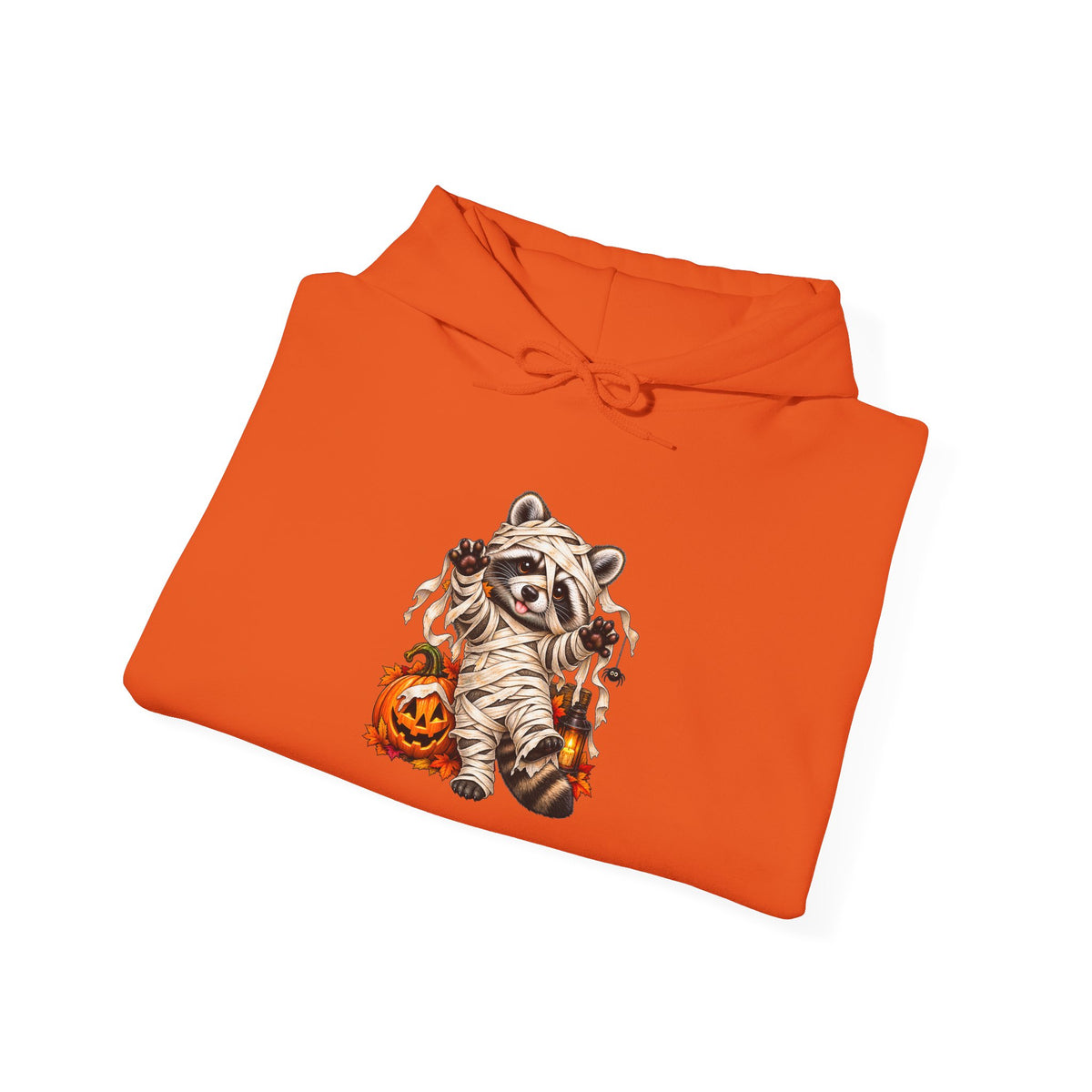 Mummy Raccoon Halloween Hooded Sweatshirt