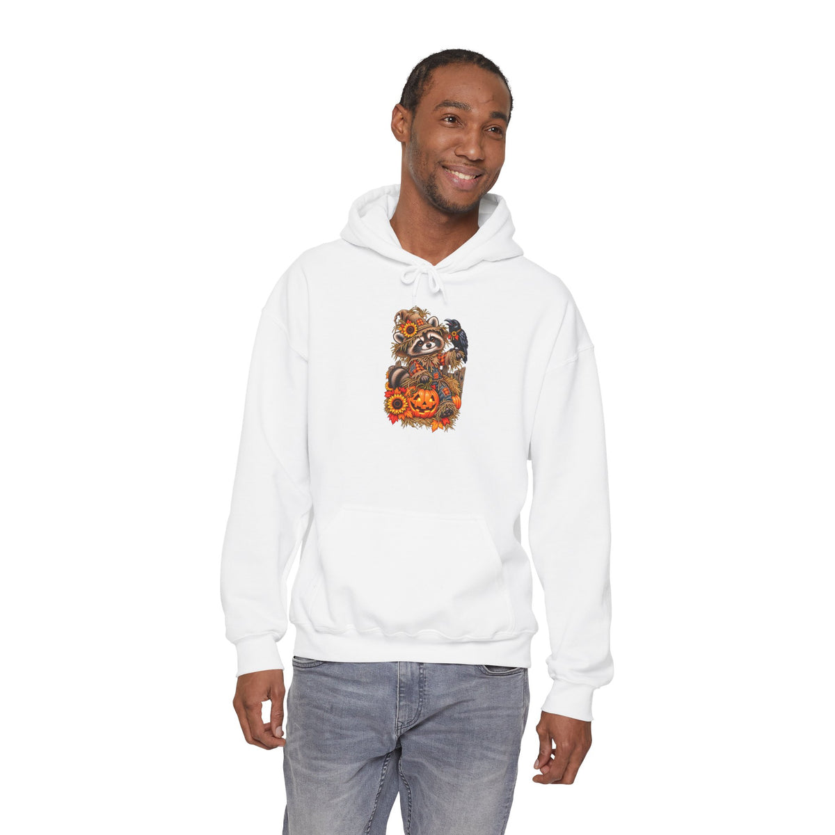 Scarecrow Raccoon Hooded Sweatshirt