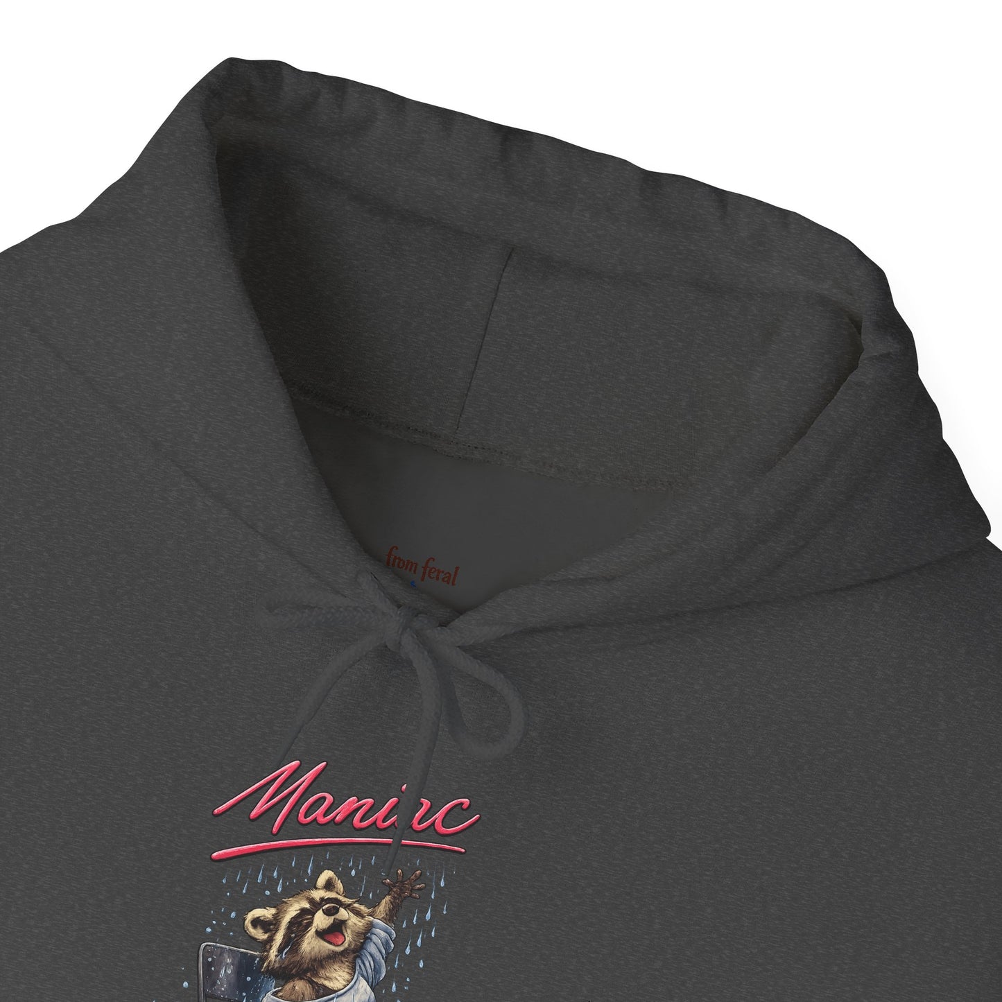Dancing Raccoon "Maniac" Hooded Sweatshirt