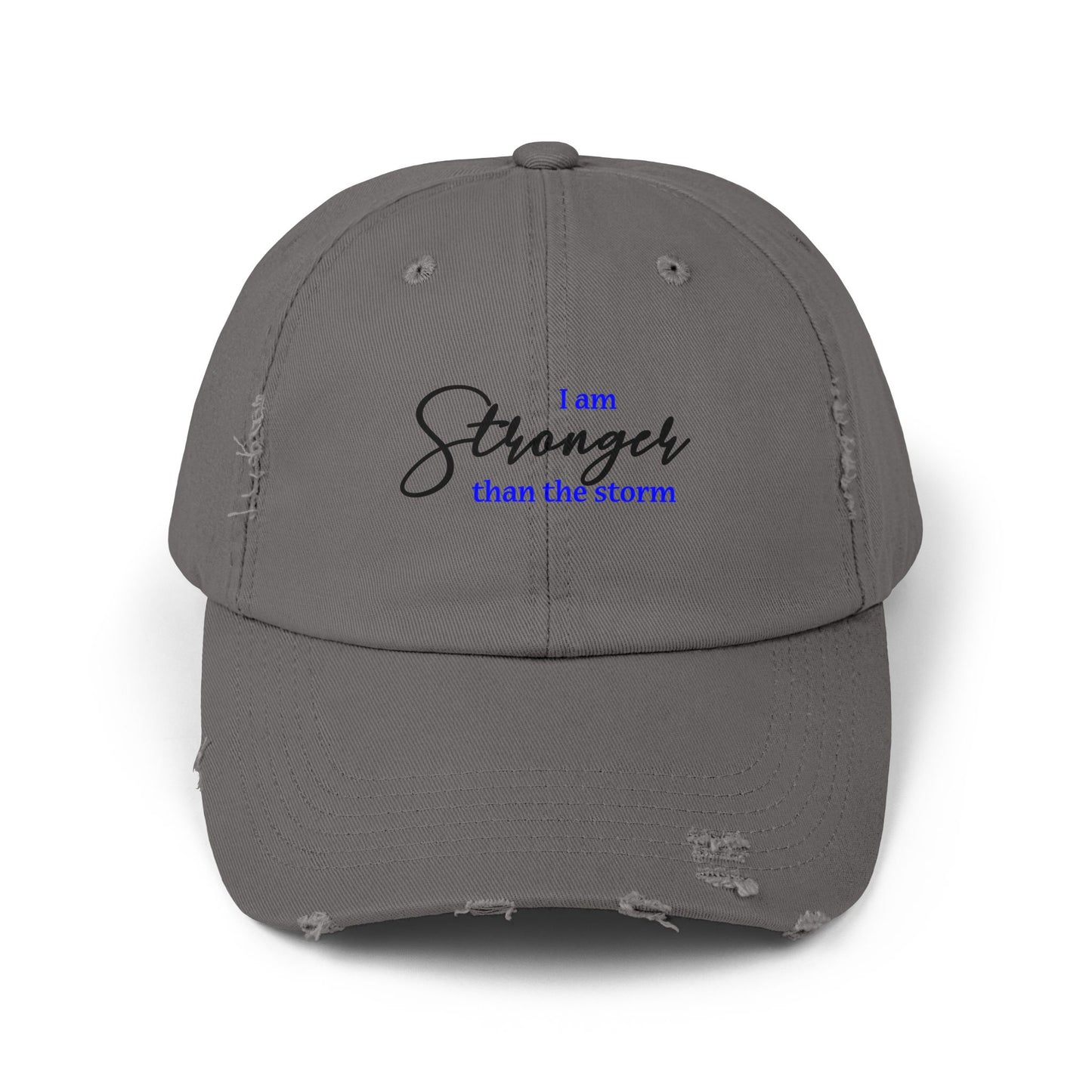 "Stronger" Distressed Cap —  Funny Truth Hat