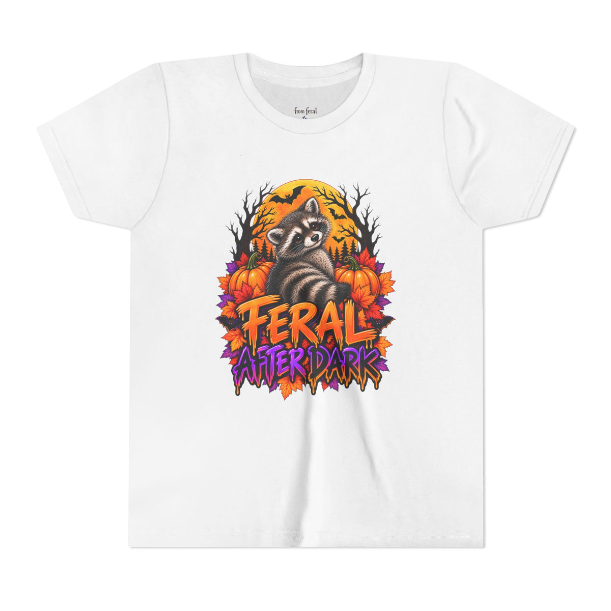 After Dark Coon Youth Tee — Raccoon Kids Tshirt
