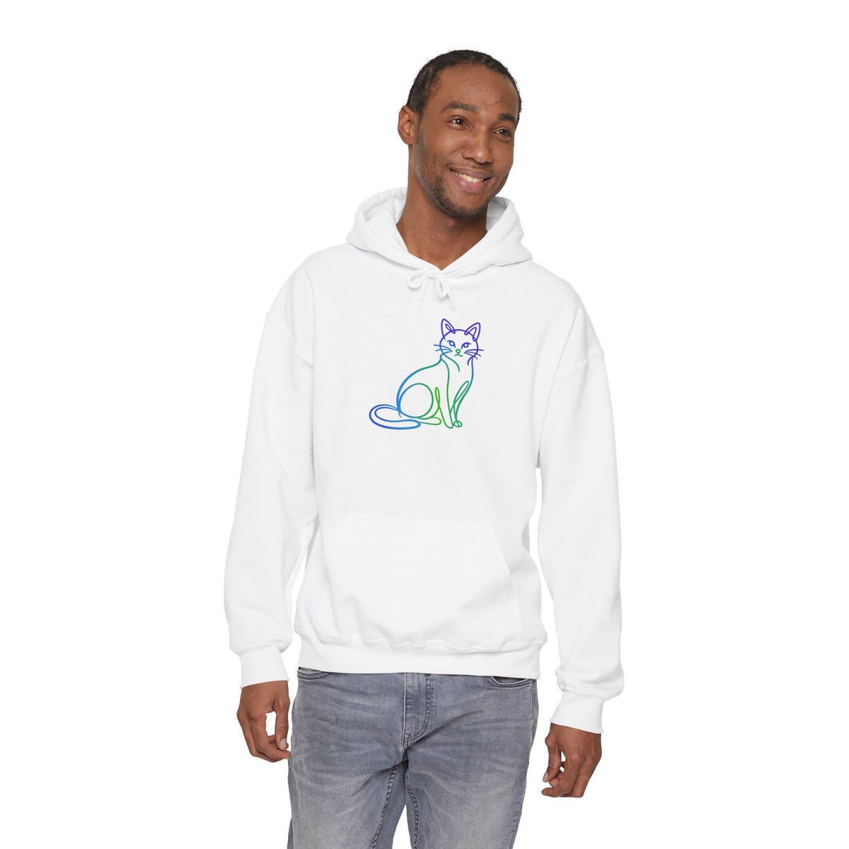 Northern Lights Cat Hooded Sweatshirt