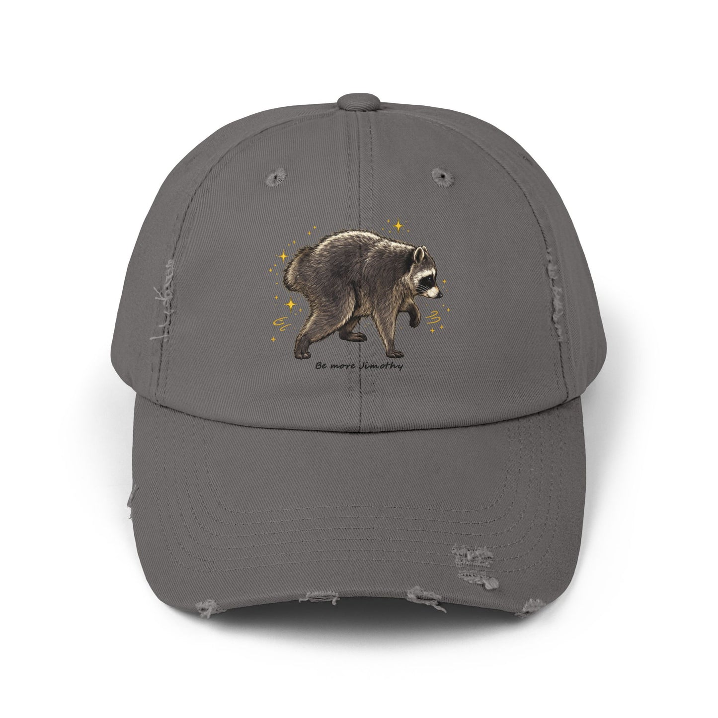 Jimothy The Raccoon Distressed Cap —  Inspirational, Viral Sensation