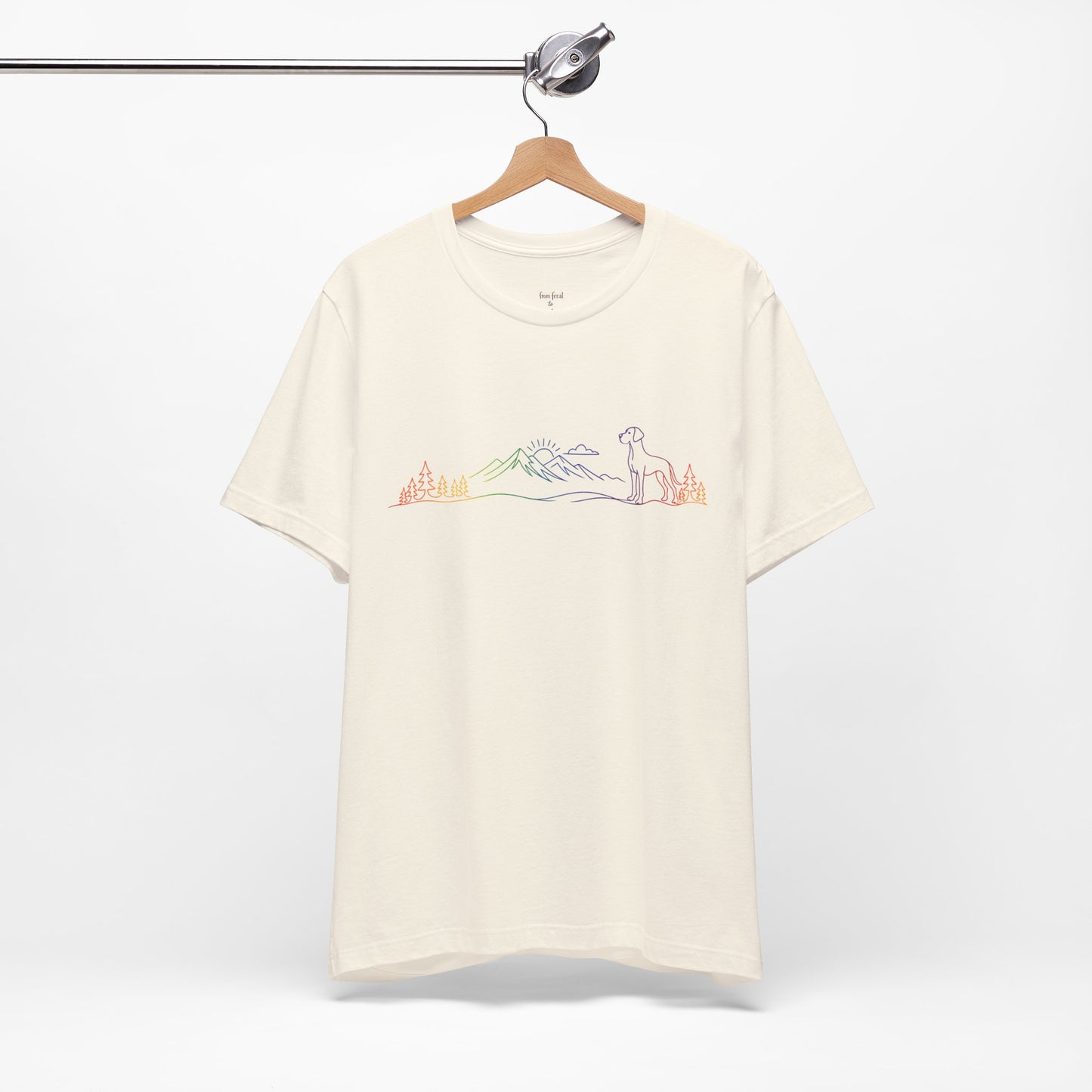 Natural- Eared Great Dane Wild Lines T-Shirt