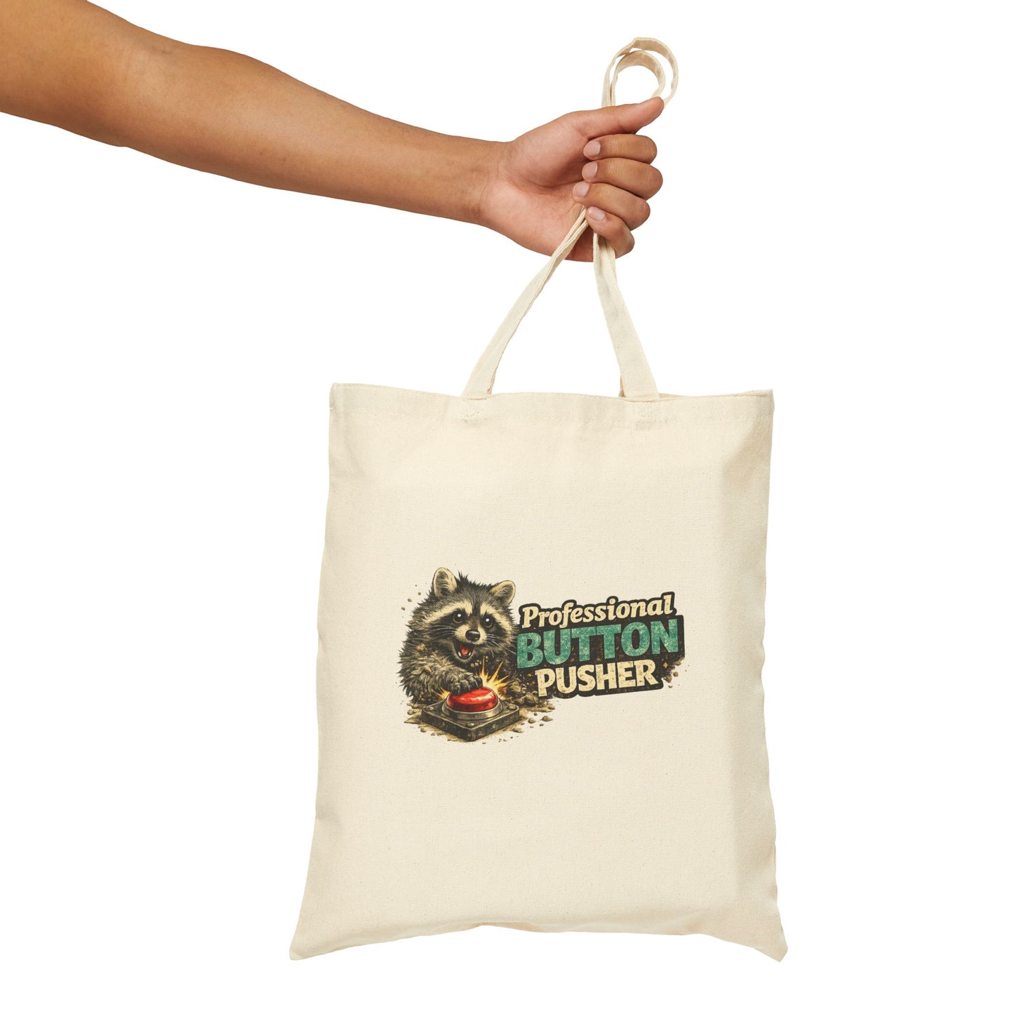 Professional Button Pusher Canvas Tote Bag