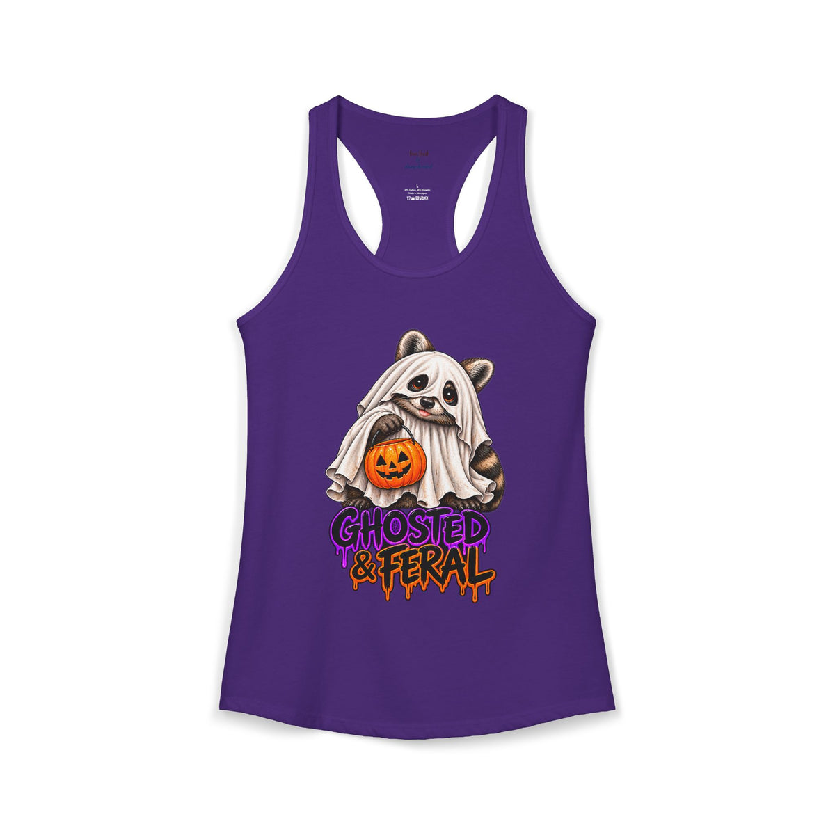 Ghosted Raccoon Racerback Tank