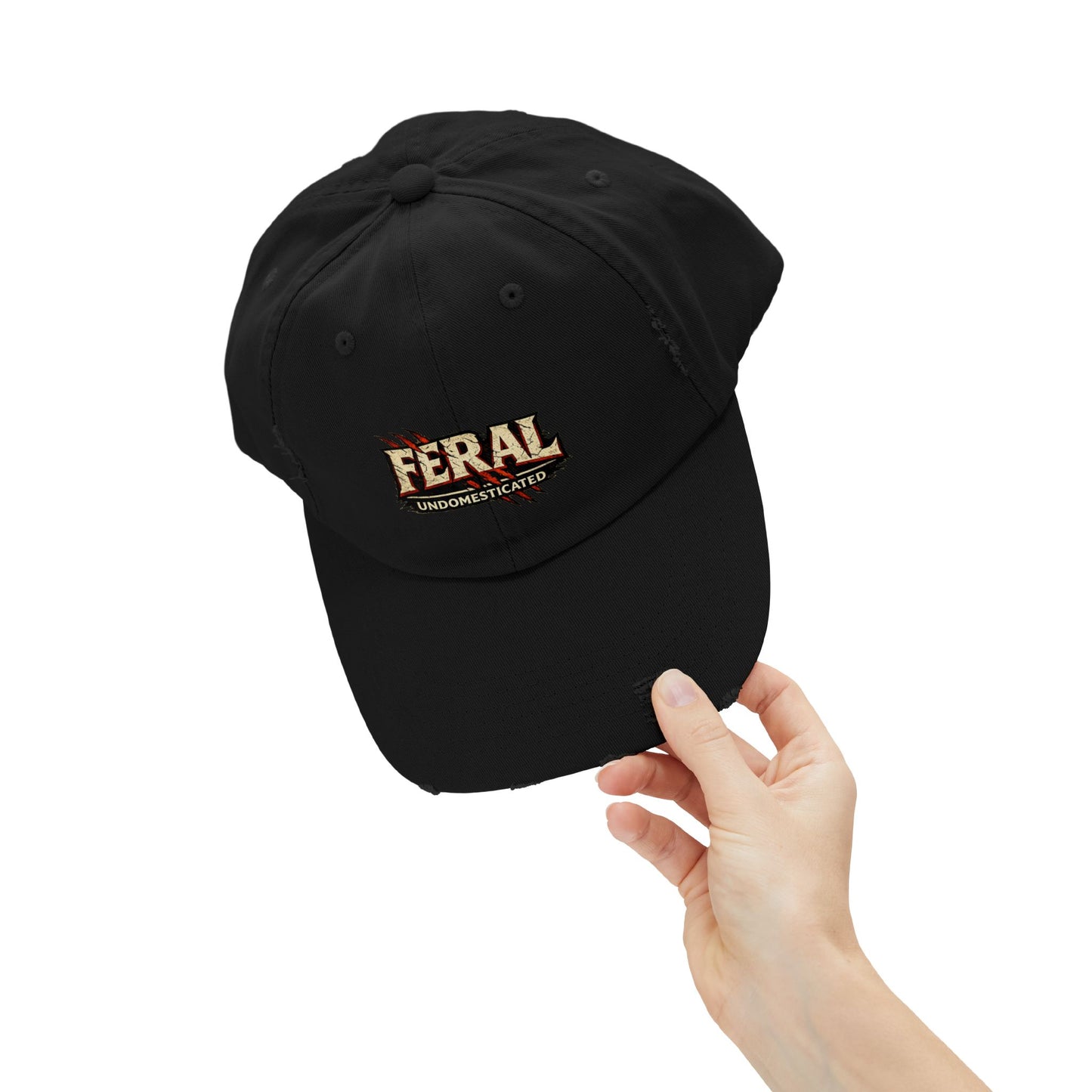 "Feral" Distressed Cap —  Funny Truth Hat
