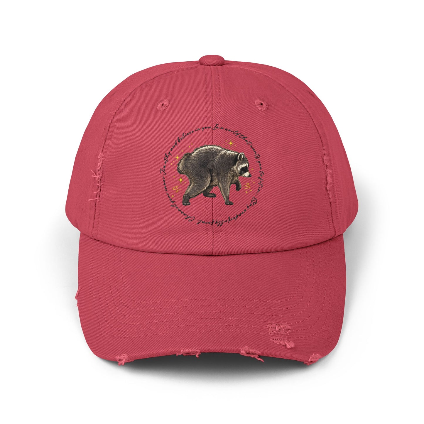 Jimothy The Raccoon Distressed Cap —  Inspirational, Viral Sensation