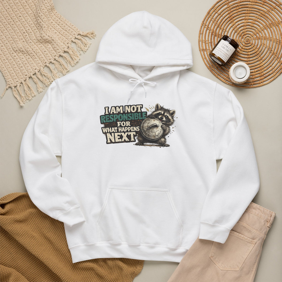 Not Responsible Raccoon Hooded Sweatshirt