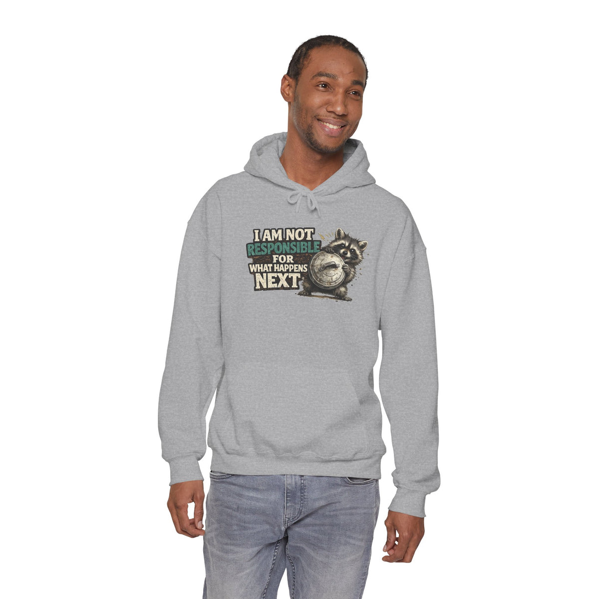 Not Responsible Raccoon Hooded Sweatshirt