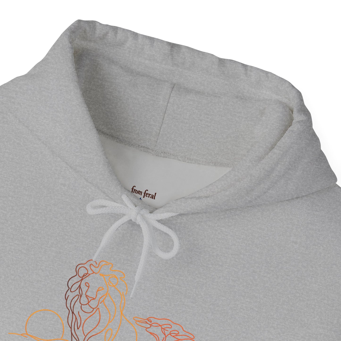 Lion Line Art Hoodie — Minimal Safari Sweatshirt