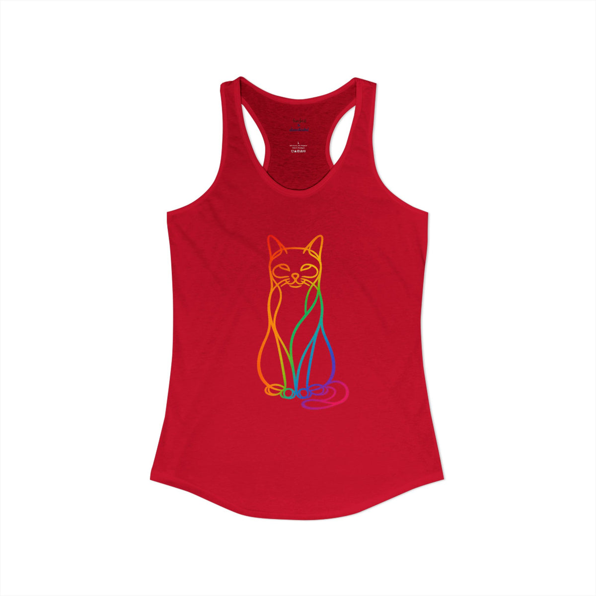 Rainbow Cat Racerback Tank