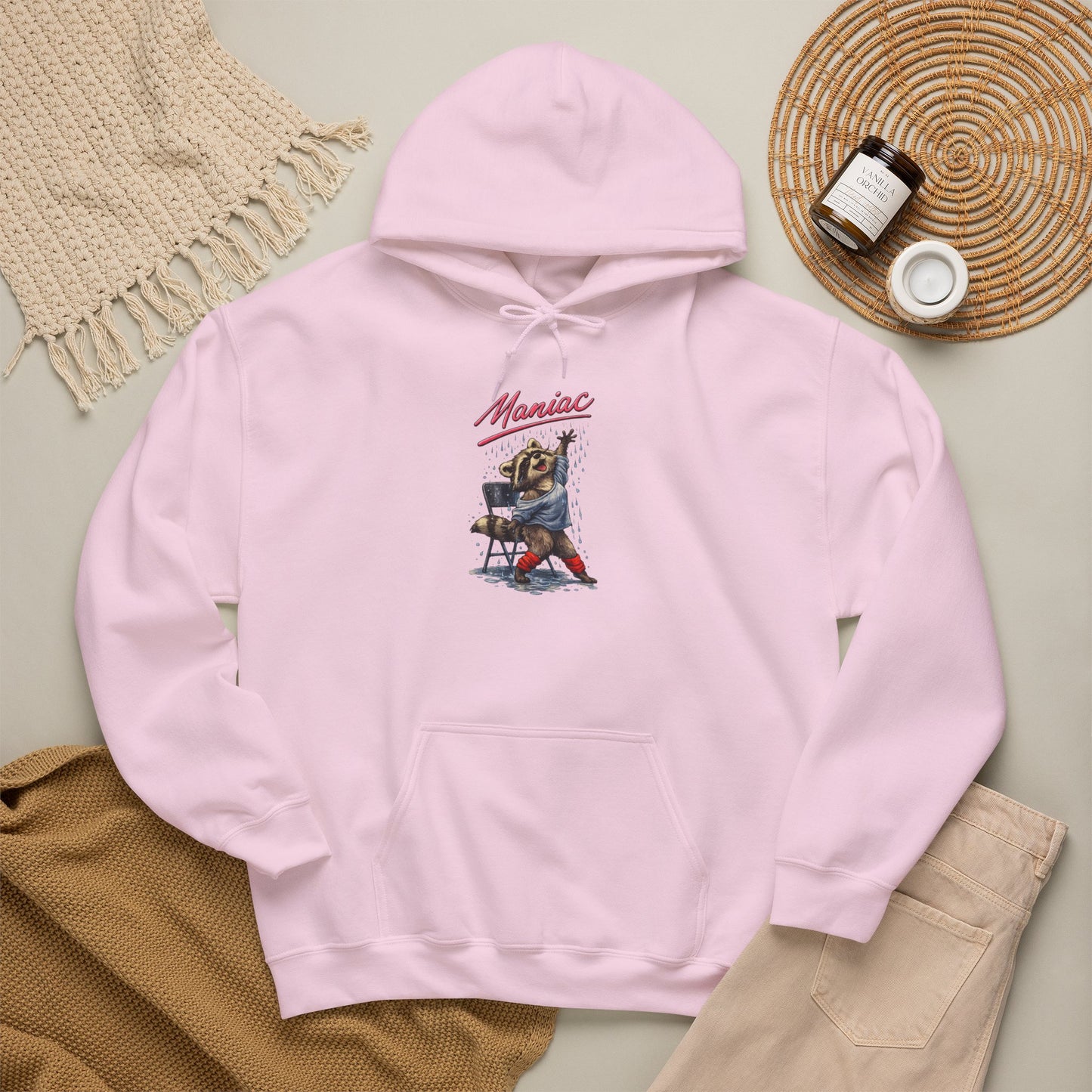 Dancing Raccoon "Maniac" Hooded Sweatshirt