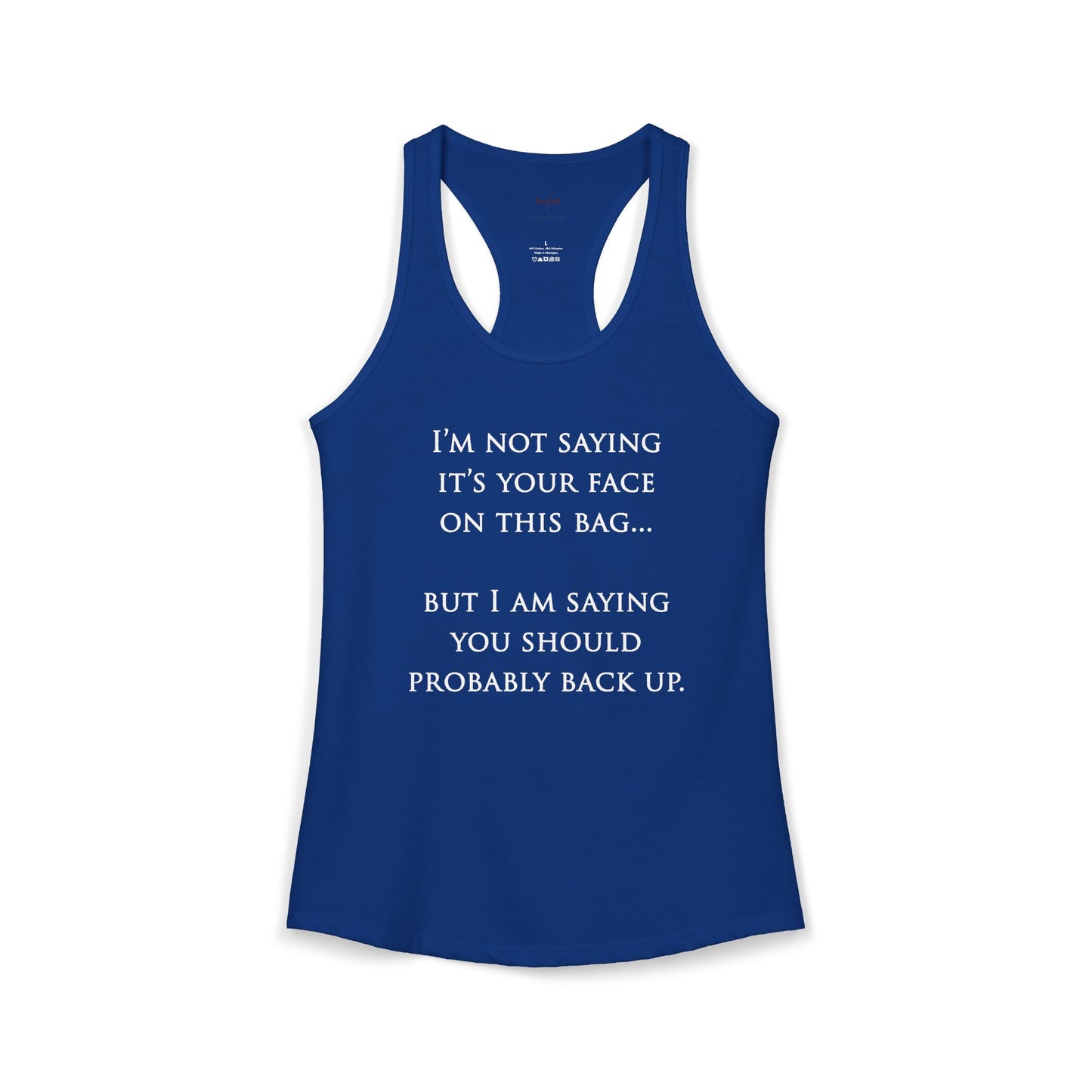 Face On The Bag Kickboxing Racerback Tank