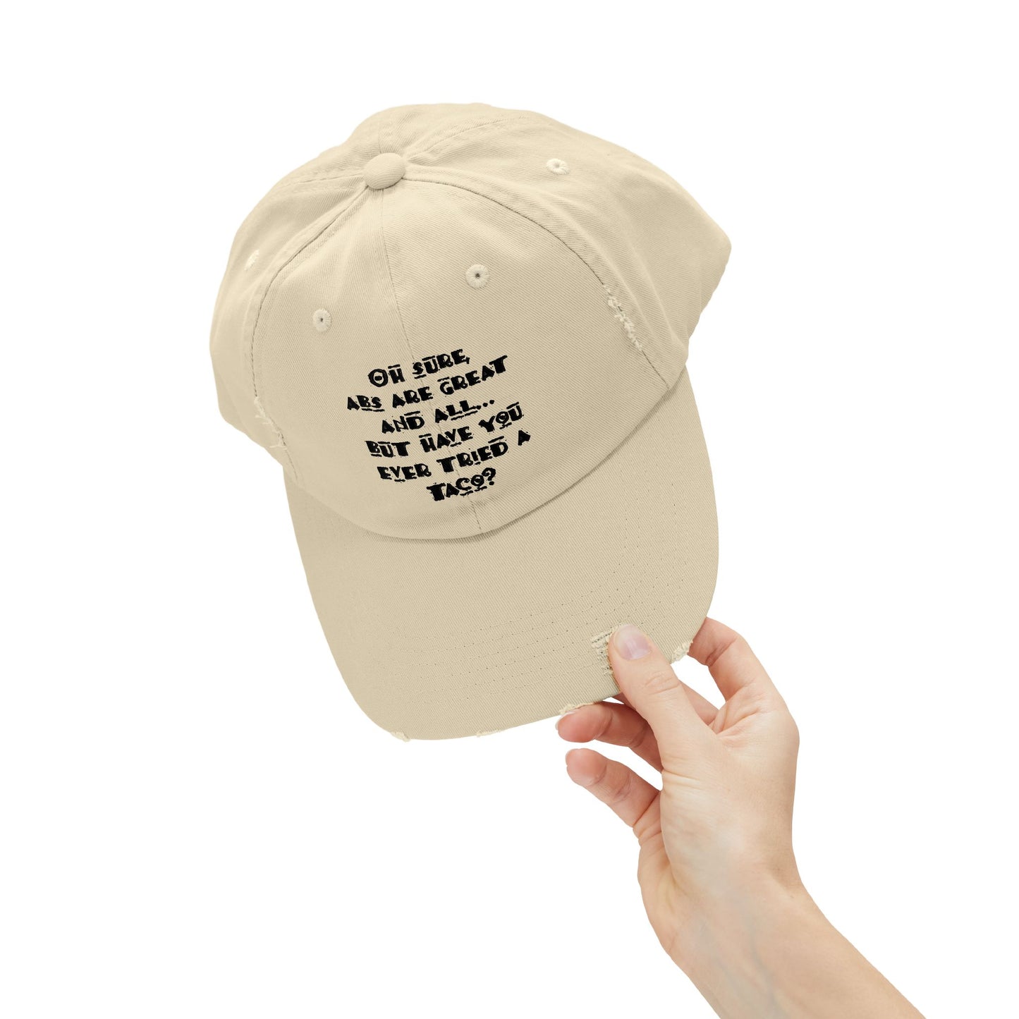 "Tacos" Distressed Cap —  Funny Truth Hat
