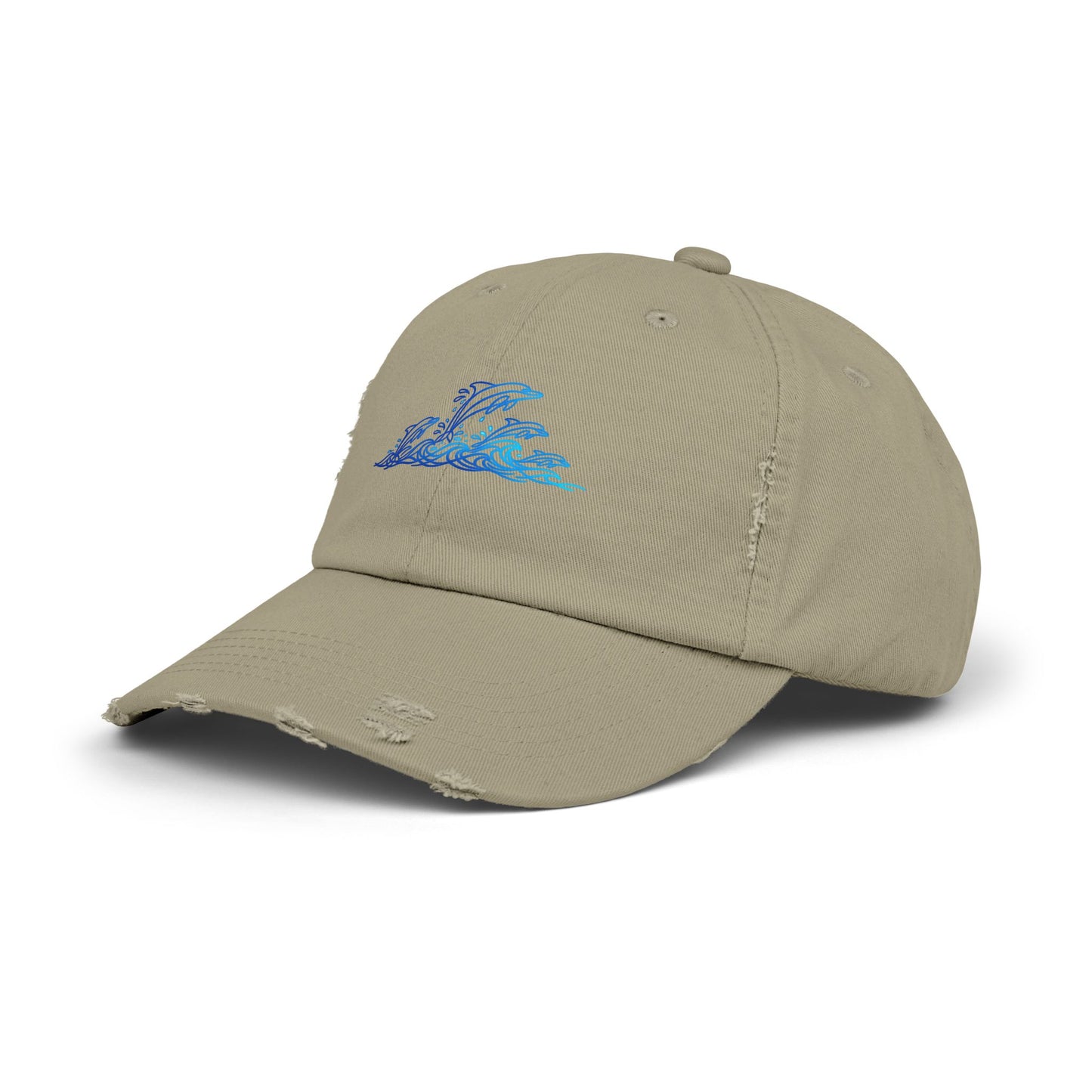 Splashing Dolphin Pod | Distressed Cap