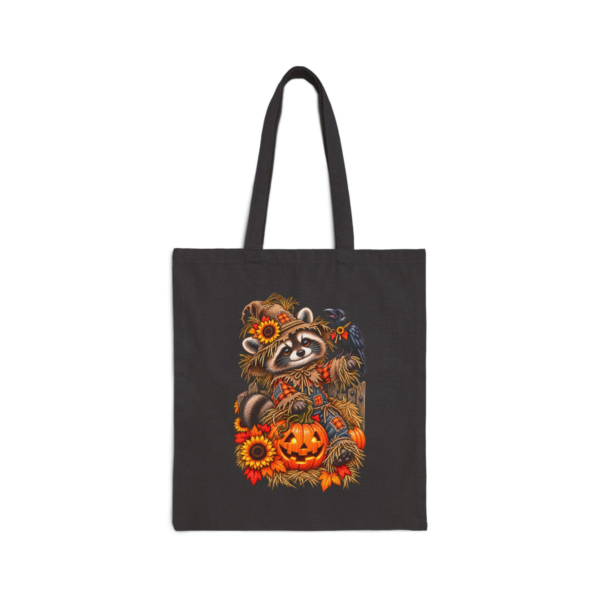 Scarecrow Raccoon Tote Bag