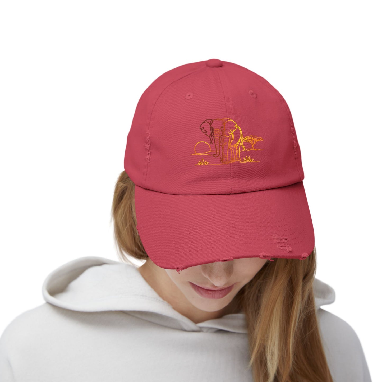 Safari Elephant | Distressed Cap