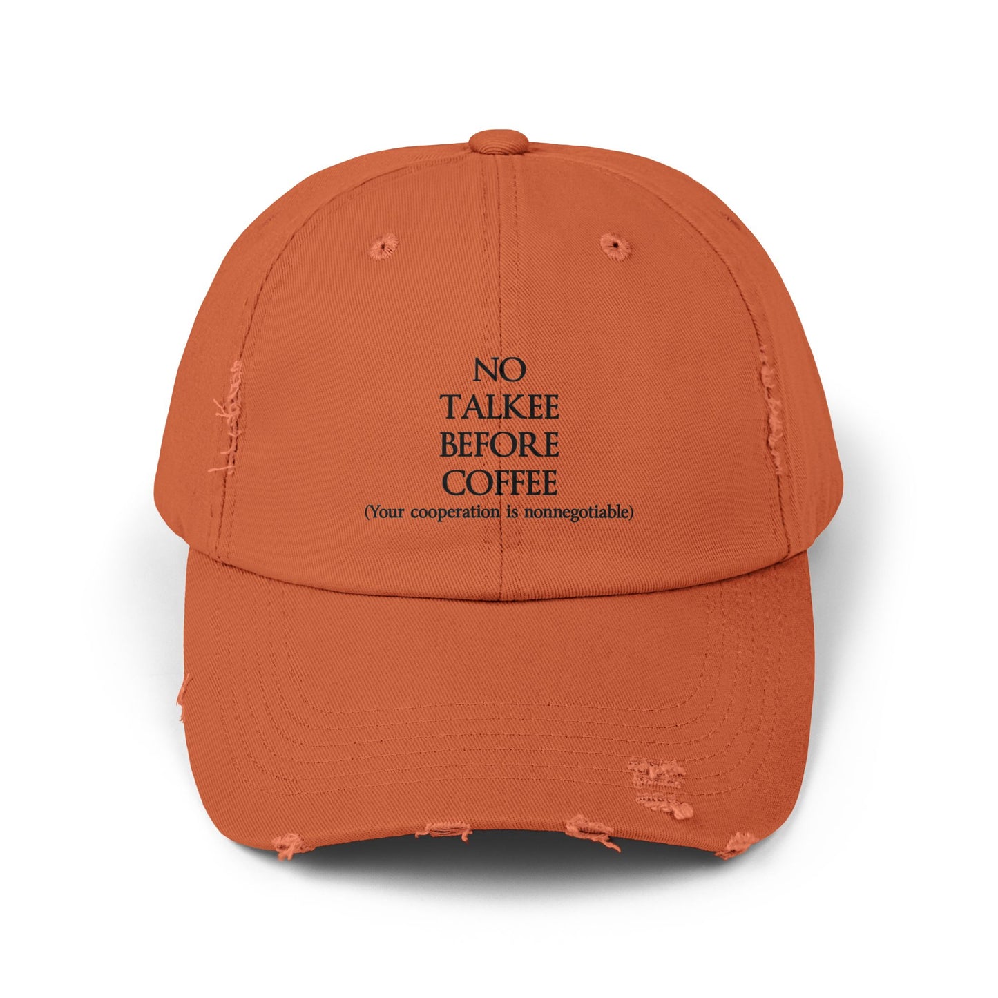 "No Talkee" Distressed Cap —  Funny Truth Hat