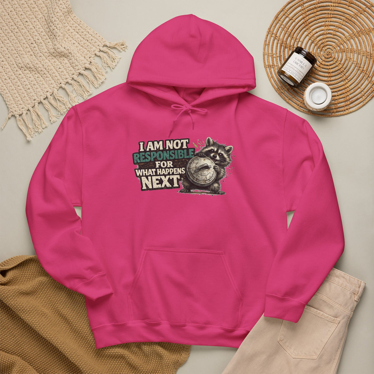 Not Responsible Raccoon Hooded Sweatshirt