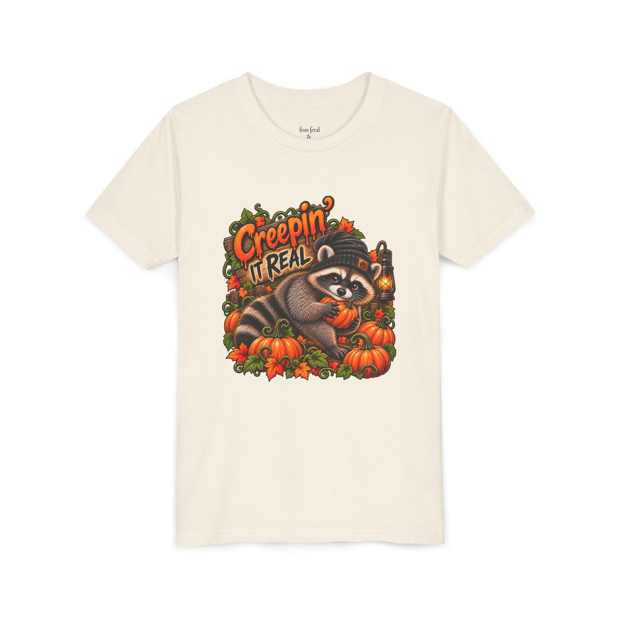 Creepin' Coon Youth Tee — Raccoon Kids Tshirt