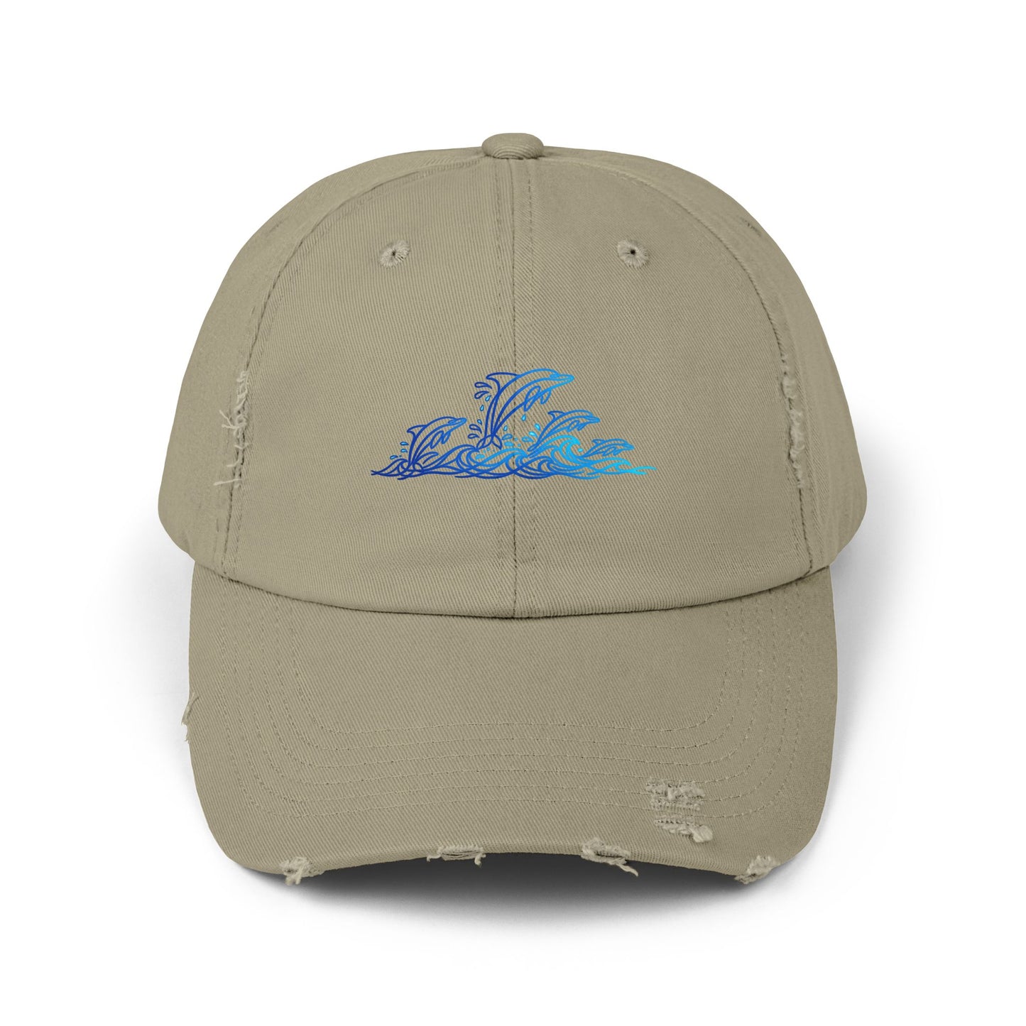 Splashing Dolphin Pod | Distressed Cap