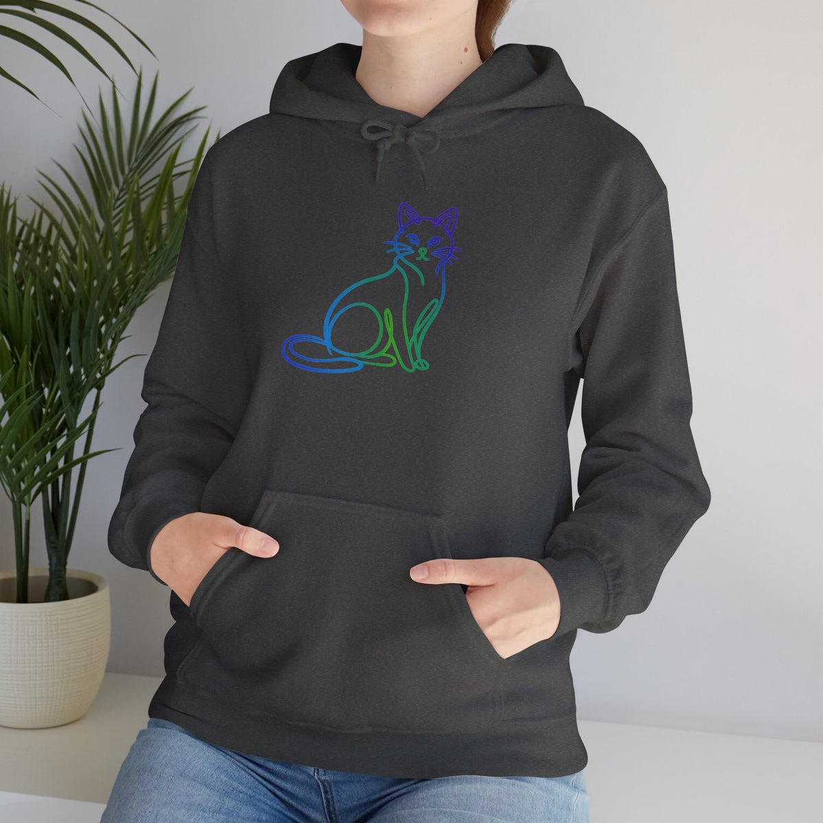 Northern Lights Cat Hooded Sweatshirt