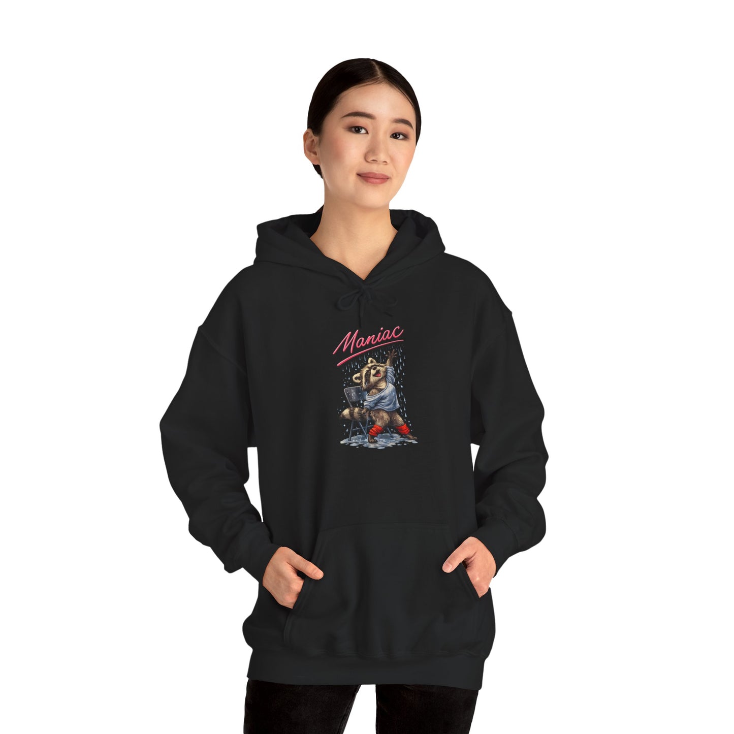 Dancing Raccoon "Maniac" Hooded Sweatshirt