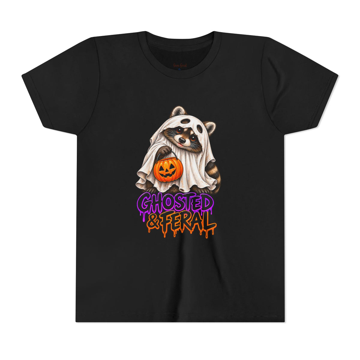 Ghosted Youth Tee — Raccoon Kids Tshirt