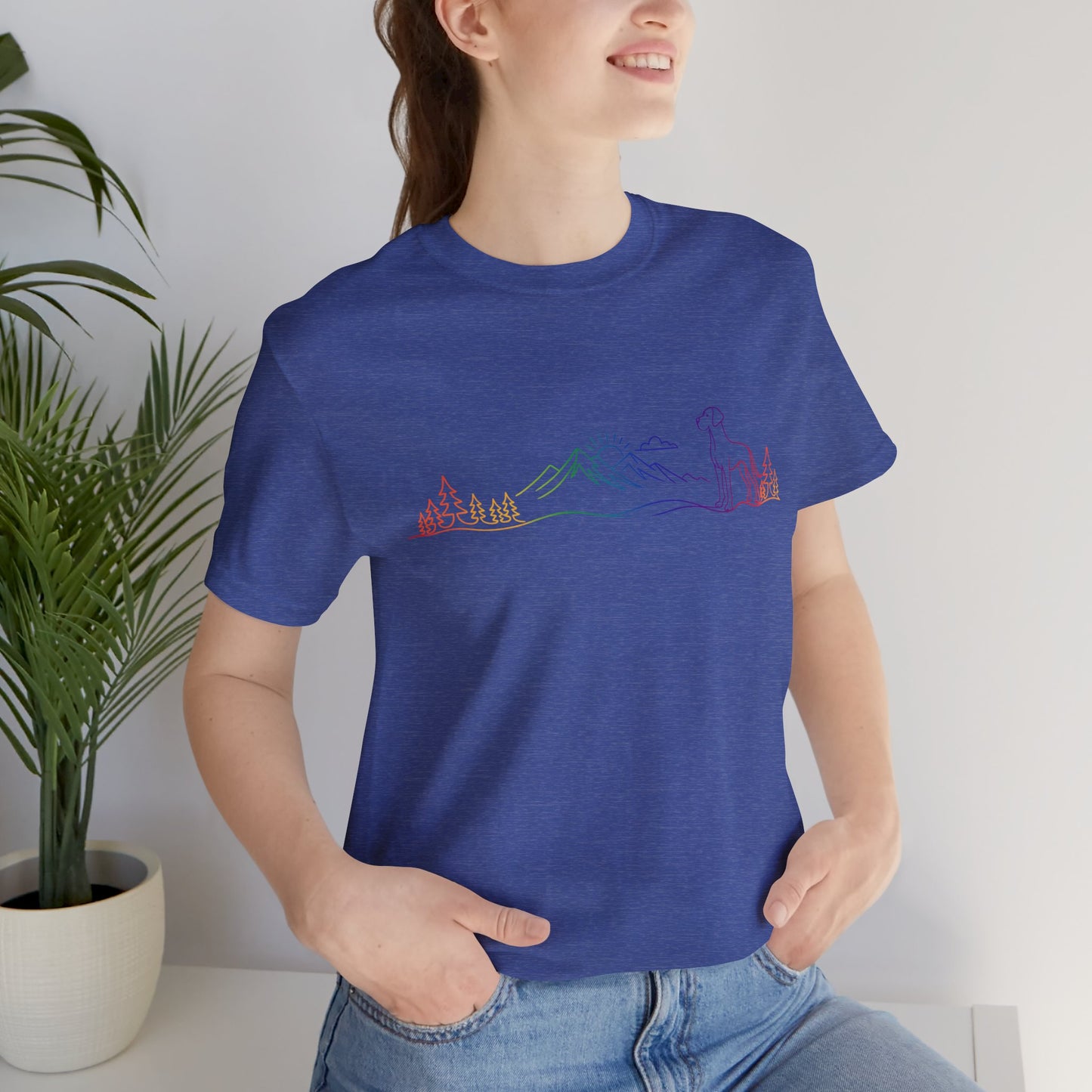 Natural- Eared Great Dane Wild Lines T-Shirt