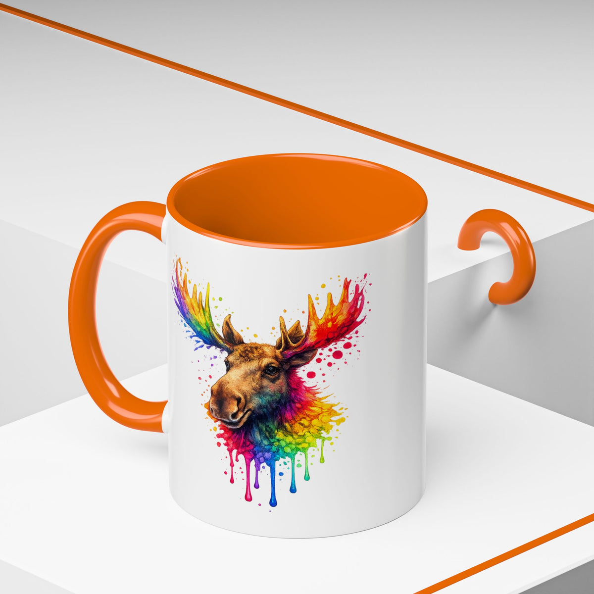 Watercolor Moose Coffee Mug  (11/15oz)