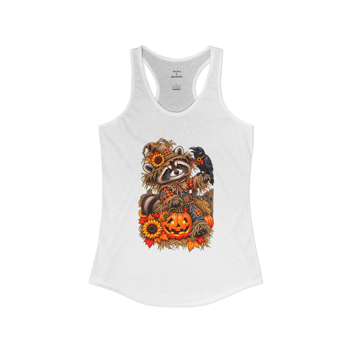 Scarecrow Raccoon Racerback Tank