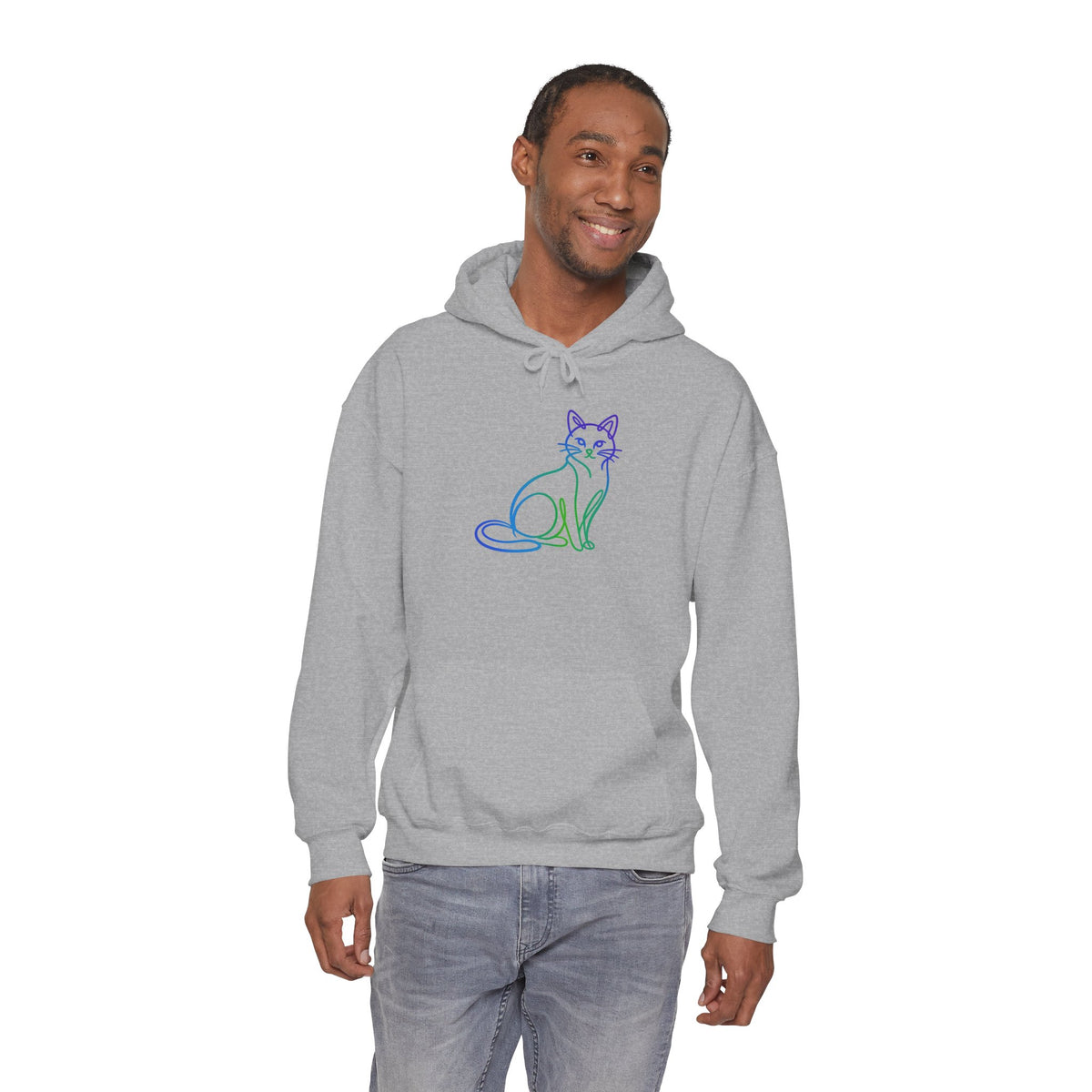 Northern Lights Cat Hooded Sweatshirt