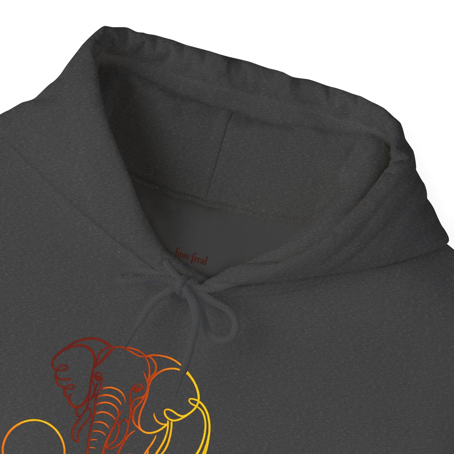 Elephant Sunset Hoodie — Minimal Safari Graphic Hooded Sweatshirt