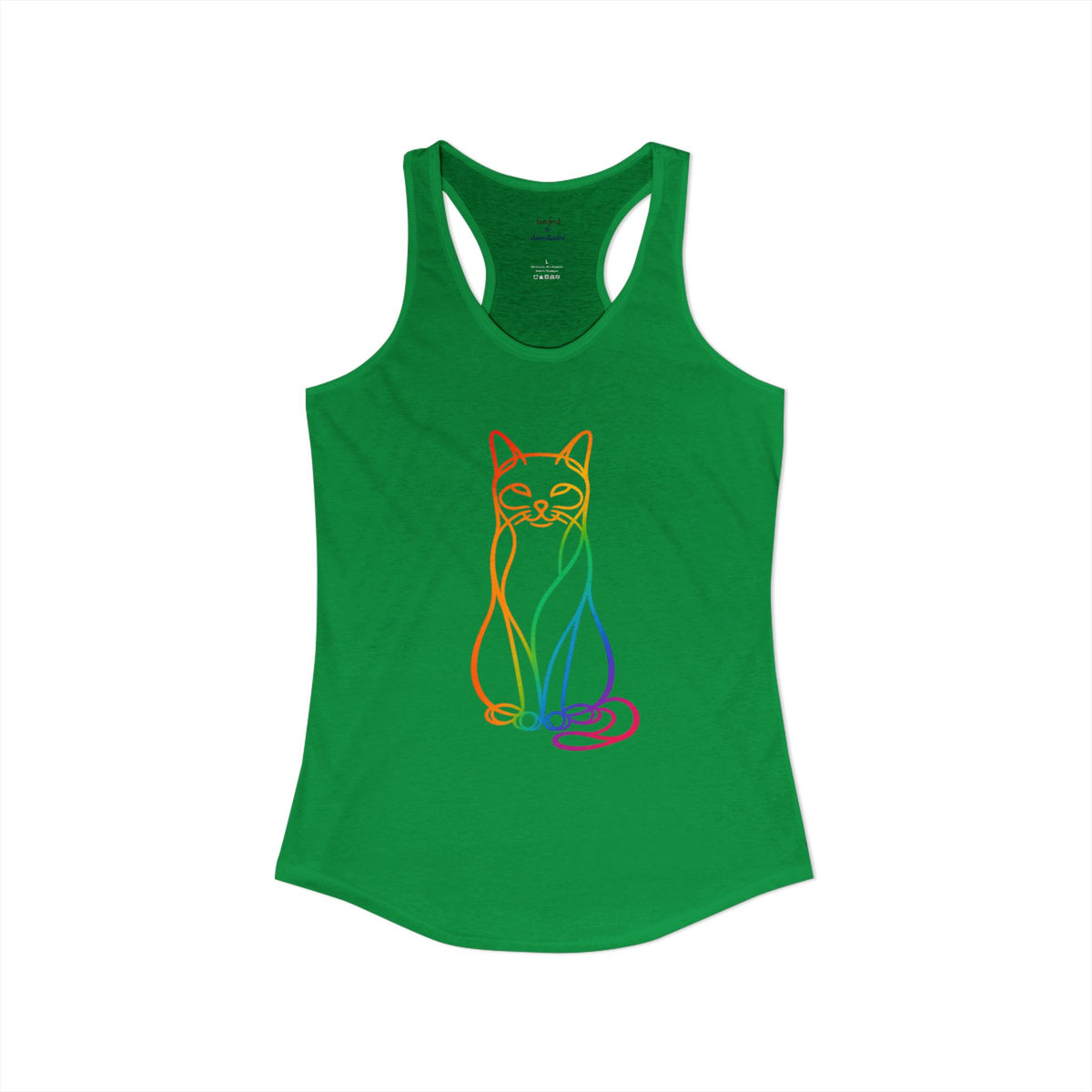 Rainbow Cat Racerback Tank