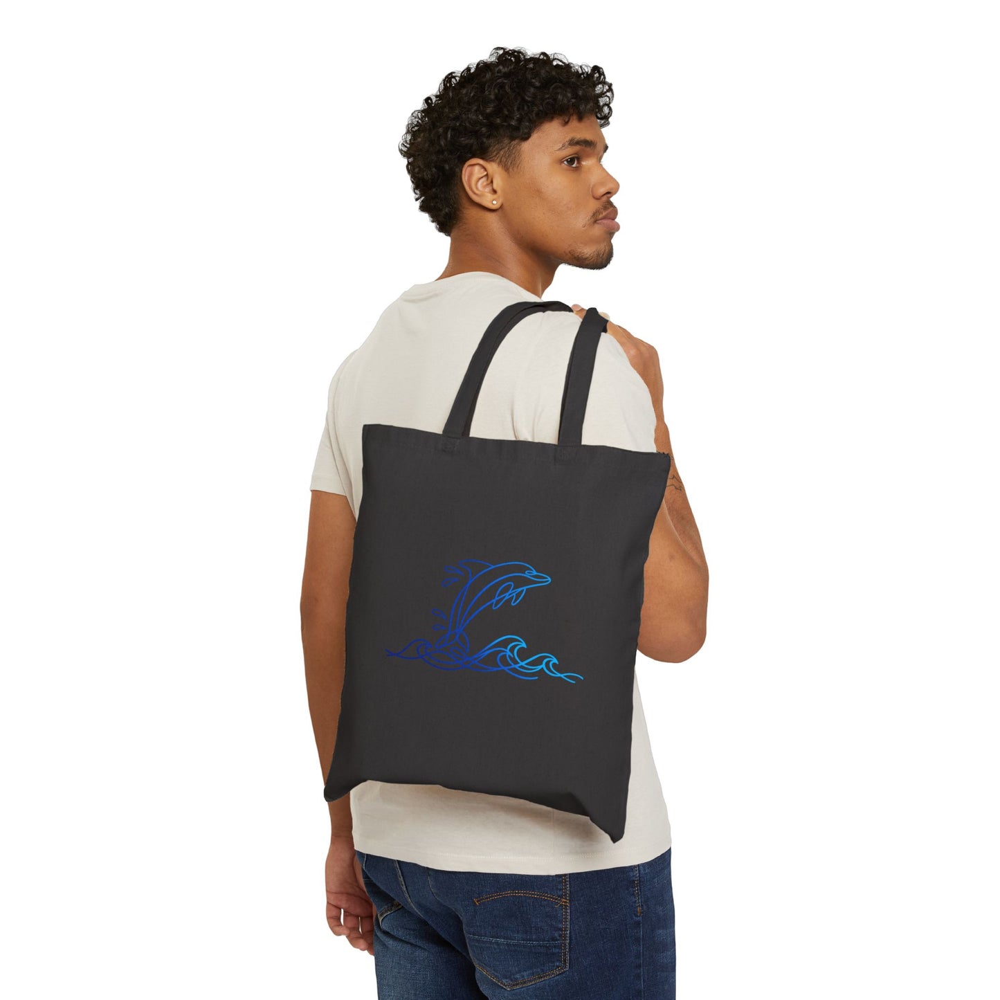 Splashing Dolphin Tote Bag