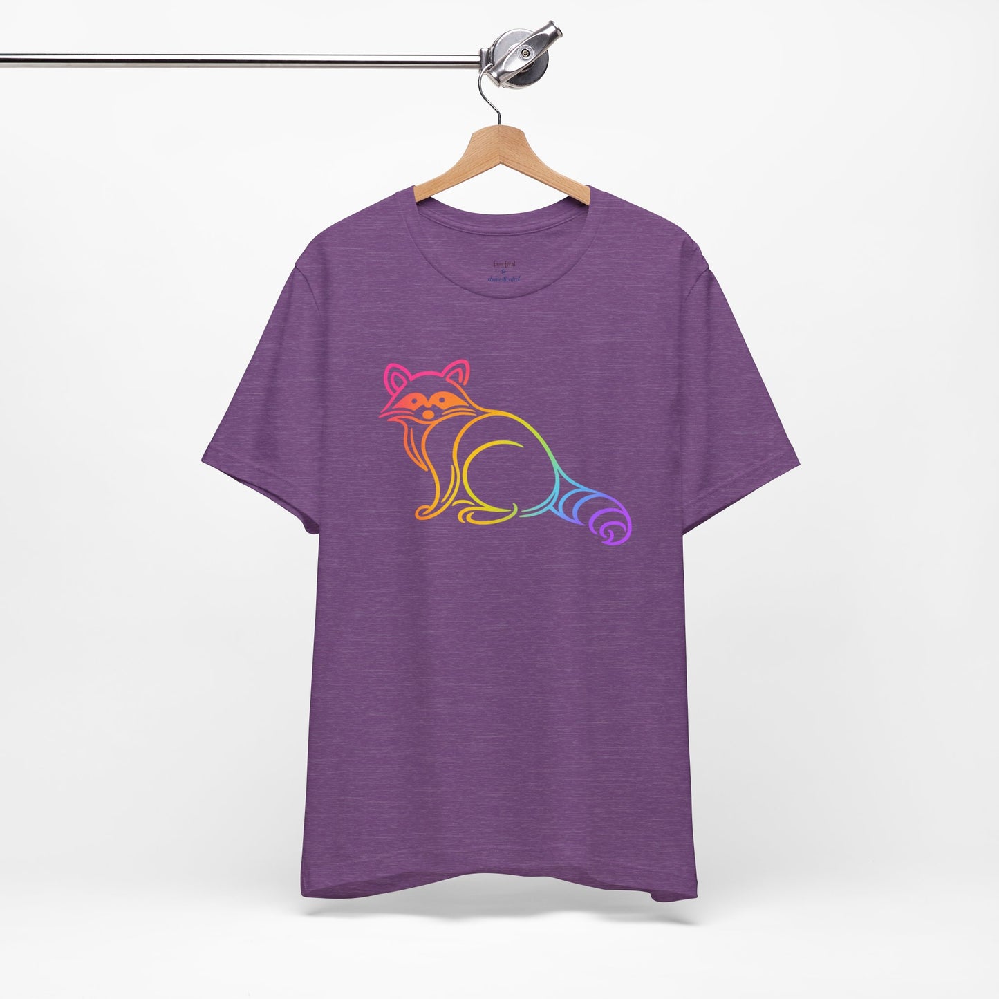 Rascal Raccoon Tee — Minimal Line Raccoon Scenic Graphic T-Shirt