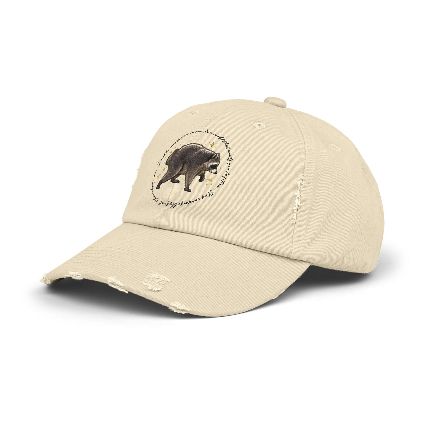Jimothy The Raccoon Distressed Cap —  Inspirational, Viral Sensation