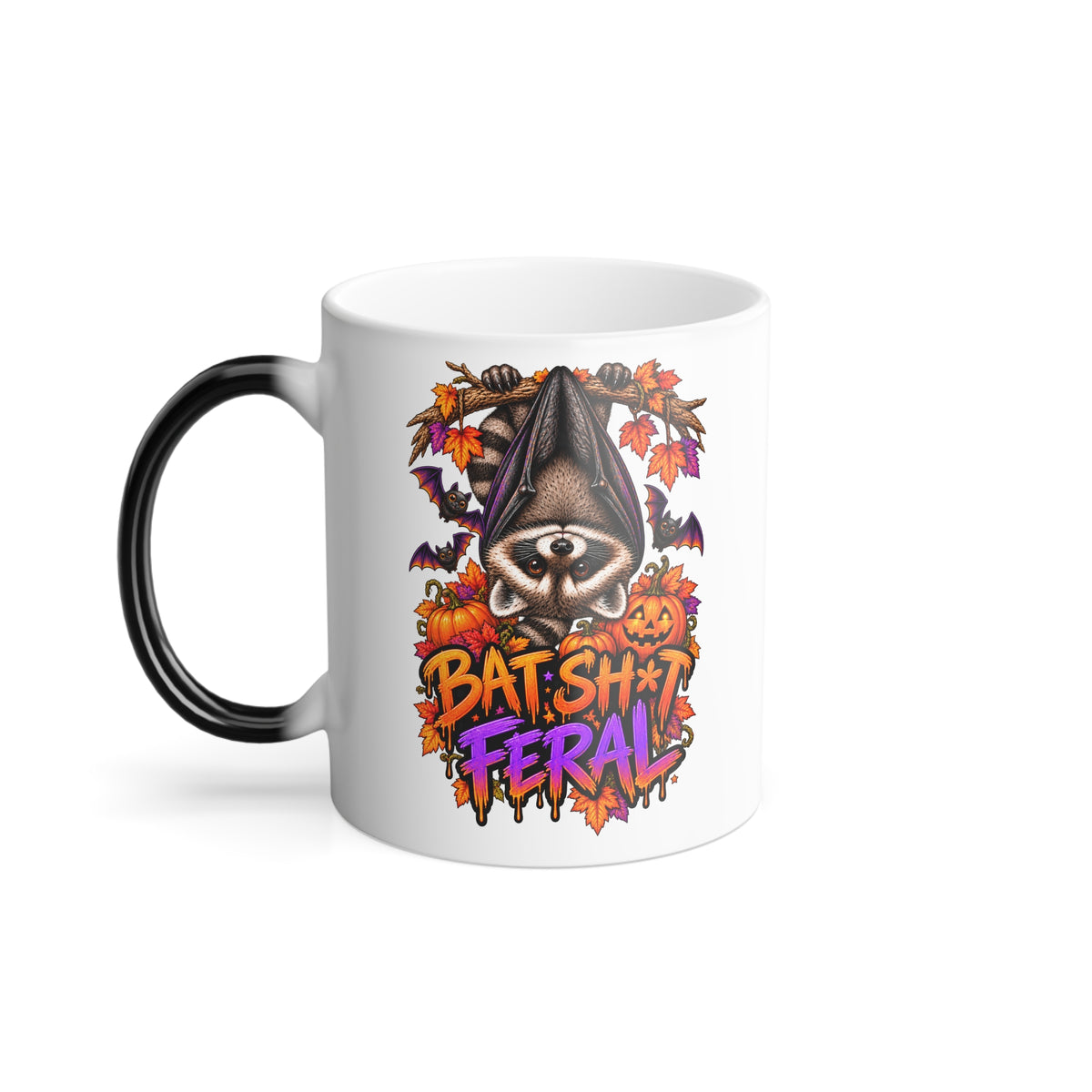 Batty Raccoon Color-Changing Mug  11 oz