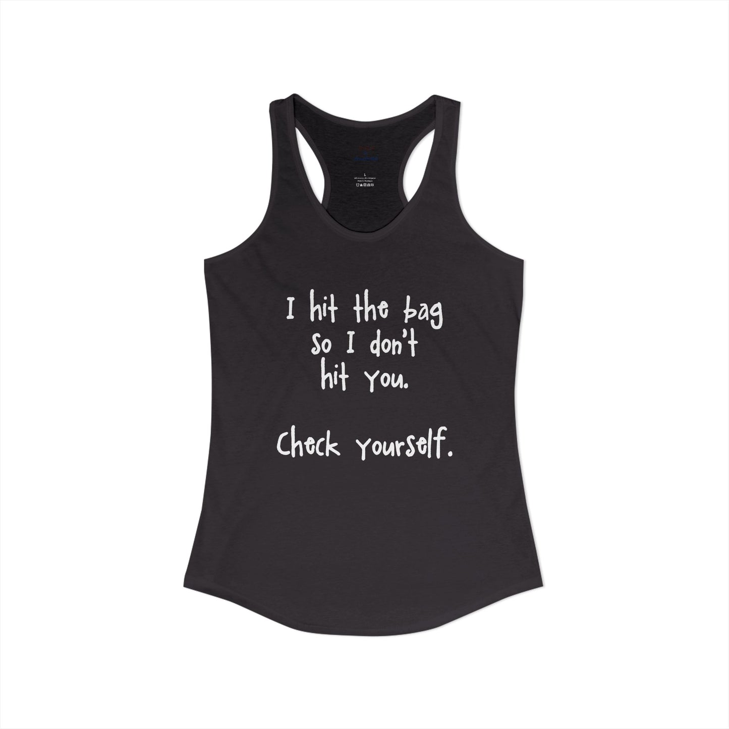 "Check Yourself" Kickboxing Racerback Tank